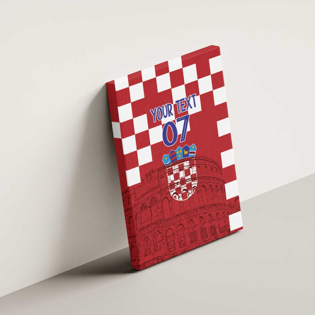 Croatia Football 2025 Custom Canvas Wall Art Red Hrvatska Kockasti - Pula Arena