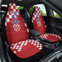 Croatia Football 2025 Custom Car Seat Cover Red Hrvatska Kockasti - Pula Arena