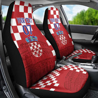 Croatia Football 2025 Custom Car Seat Cover Red Hrvatska Kockasti - Pula Arena
