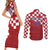 Croatia Football 2025 Custom Couples Matching Short Sleeve Bodycon Dress and Long Sleeve Button Shirt Red Hrvatska Kockasti - Pula Arena