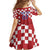 Croatia Football 2025 Custom Family Matching Mermaid Dress and Hawaiian Shirt Red Hrvatska Kockasti - Pula Arena