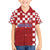 Croatia Football 2025 Custom Family Matching Off The Shoulder Long Sleeve Dress and Hawaiian Shirt Red Hrvatska Kockasti - Pula Arena