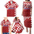Croatia Football 2025 Custom Family Matching Puletasi and Hawaiian Shirt Red Hrvatska Kockasti - Pula Arena