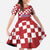 Croatia Football 2025 Custom Family Matching Summer Maxi Dress and Hawaiian Shirt Red Hrvatska Kockasti - Pula Arena