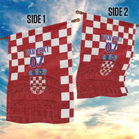 Croatia Football 2025 Custom Garden Flag Red Hrvatska Kockasti - Pula Arena