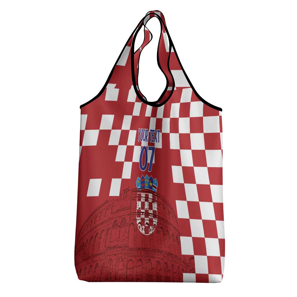 Croatia Football 2025 Custom Grocery Bag Red Hrvatska Kockasti - Pula Arena