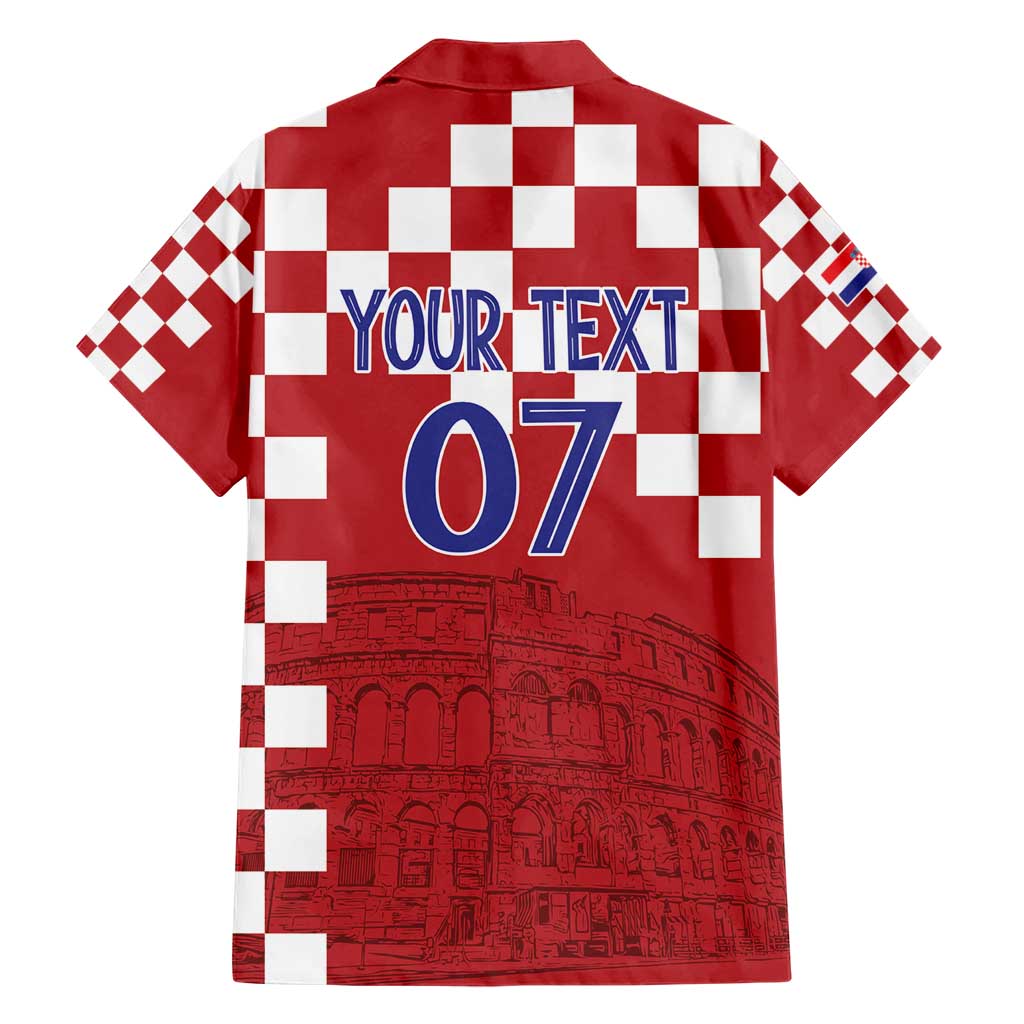 Croatia Football 2025 Custom Hawaiian Shirt Red Hrvatska Kockasti - Pula Arena