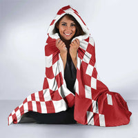Croatia Football 2025 Custom Hooded Blanket Red Hrvatska Kockasti - Pula Arena