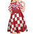 Croatia Football 2025 Custom Kid Short Sleeve Dress Red Hrvatska Kockasti - Pula Arena