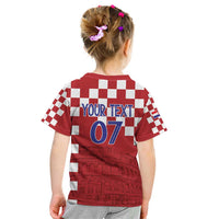 Croatia Football 2025 Custom Kid T Shirt Red Hrvatska Kockasti - Pula Arena