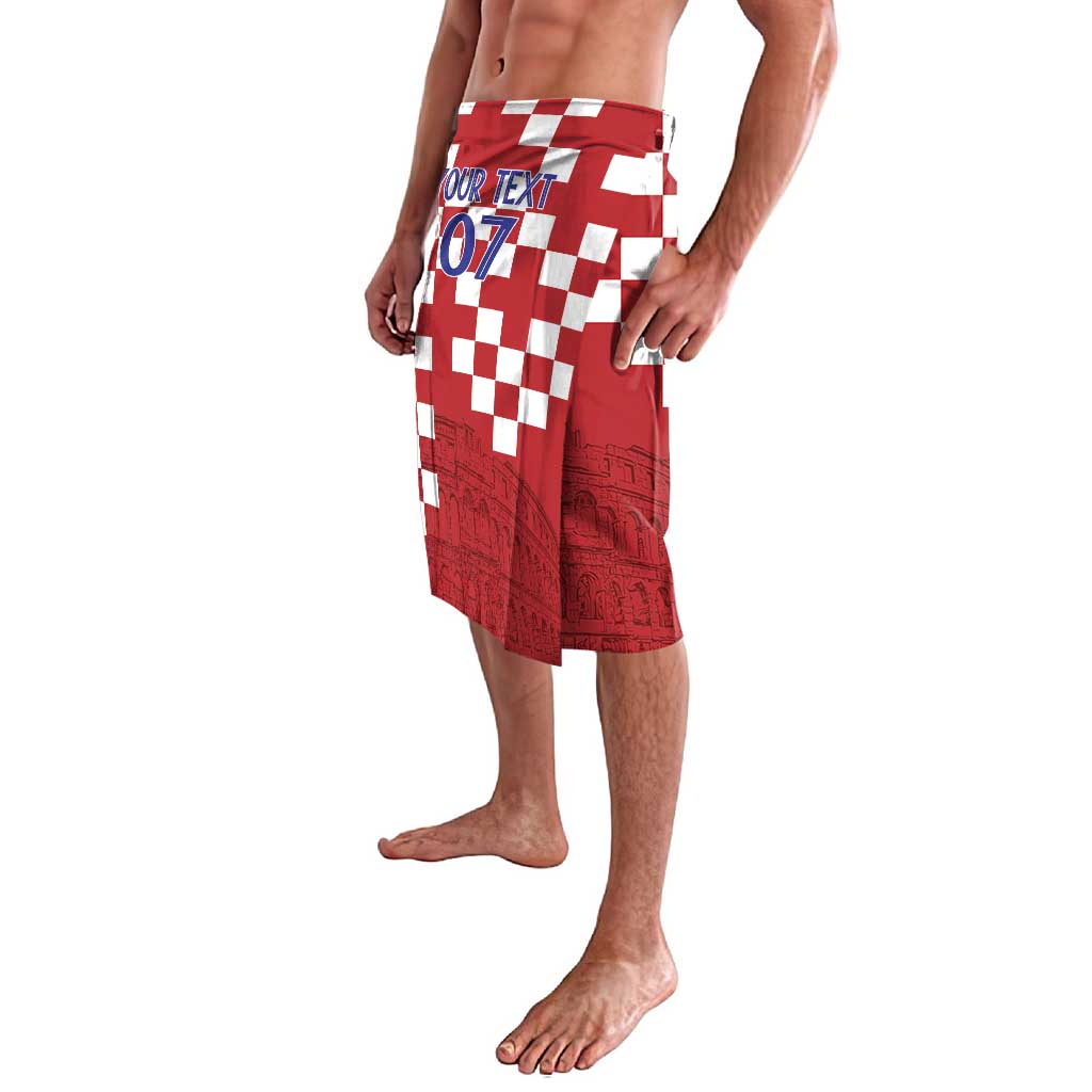 Croatia Football 2025 Custom Lavalava Red Hrvatska Kockasti - Pula Arena
