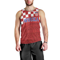 Croatia Football 2025 Custom Men Tank Top Red Hrvatska Kockasti - Pula Arena