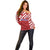 Croatia Football 2025 Custom Off Shoulder Sweater Red Hrvatska Kockasti - Pula Arena