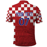 Croatia Football 2025 Custom Polo Shirt Red Hrvatska Kockasti - Pula Arena