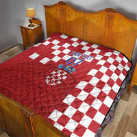 Croatia Football 2025 Custom Quilt Red Hrvatska Kockasti - Pula Arena