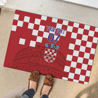 Croatia Football 2025 Custom Rubber Doormat Red Hrvatska Kockasti - Pula Arena