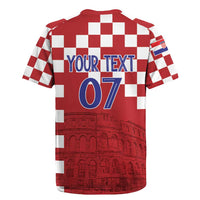Croatia Football 2025 Custom Rugby Jersey Red Hrvatska Kockasti - Pula Arena