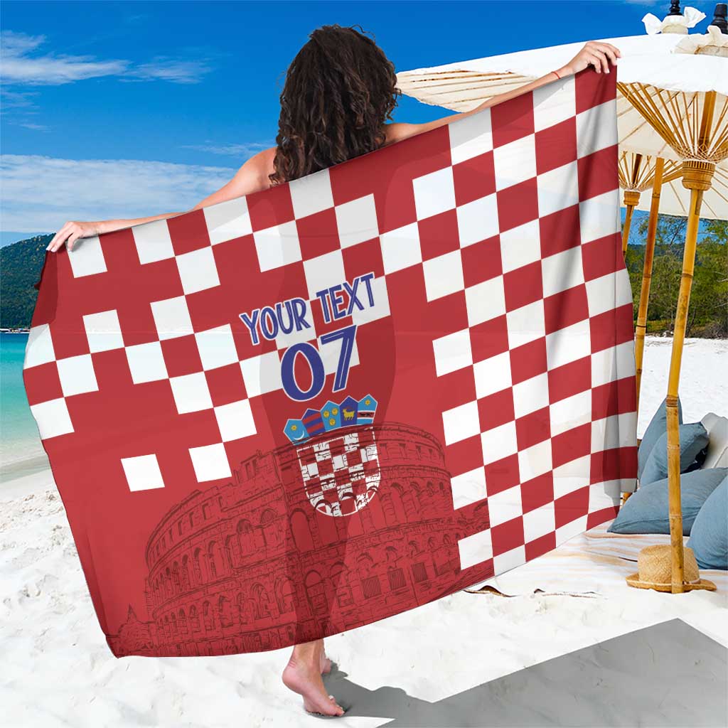 Croatia Football 2025 Custom Sarong Red Hrvatska Kockasti - Pula Arena