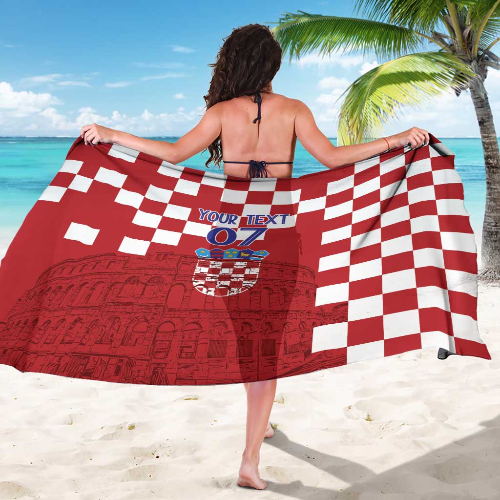 Croatia Football 2025 Custom Sarong Red Hrvatska Kockasti - Pula Arena