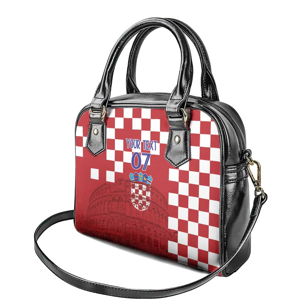 Croatia Football 2025 Custom Shoulder Handbag Red Hrvatska Kockasti - Pula Arena