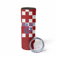 Croatia Football 2025 Custom Skinny Tumbler Red Hrvatska Kockasti - Pula Arena