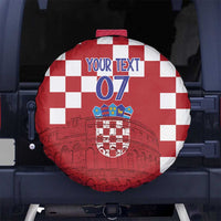 Croatia Football 2025 Custom Spare Tire Cover Red Hrvatska Kockasti - Pula Arena