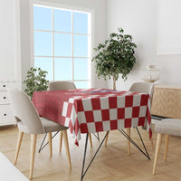 Croatia Football 2025 Custom Tablecloth Red Hrvatska Kockasti - Pula Arena
