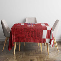 Croatia Football 2025 Custom Tablecloth Red Hrvatska Kockasti - Pula Arena