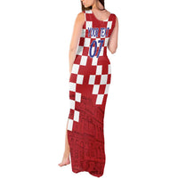 Croatia Football 2025 Custom Tank Maxi Dress Red Hrvatska Kockasti - Pula Arena