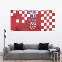 Croatia Football 2025 Custom Tapestry Red Hrvatska Kockasti - Pula Arena