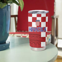 Croatia Football 2025 Custom Tumbler Cup Red Hrvatska Kockasti - Pula Arena