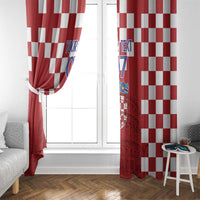 Croatia Football 2025 Custom Window Curtain Red Hrvatska Kockasti - Pula Arena