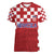 Croatia Football 2025 Custom Women V-Neck T-Shirt Red Hrvatska Kockasti - Pula Arena