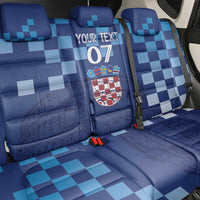 Croatia Football 2025 Custom Back Car Seat Cover Blue Hrvatska Kockasti - Pula Arena