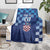 Croatia Football 2025 Custom Blanket Blue Hrvatska Kockasti - Pula Arena