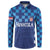 Croatia Football 2025 Custom Button Sweatshirt Blue Hrvatska Kockasti - Pula Arena