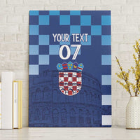 Croatia Football 2025 Custom Canvas Wall Art Blue Hrvatska Kockasti - Pula Arena