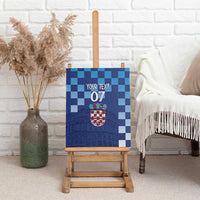 Croatia Football 2025 Custom Canvas Wall Art Blue Hrvatska Kockasti - Pula Arena