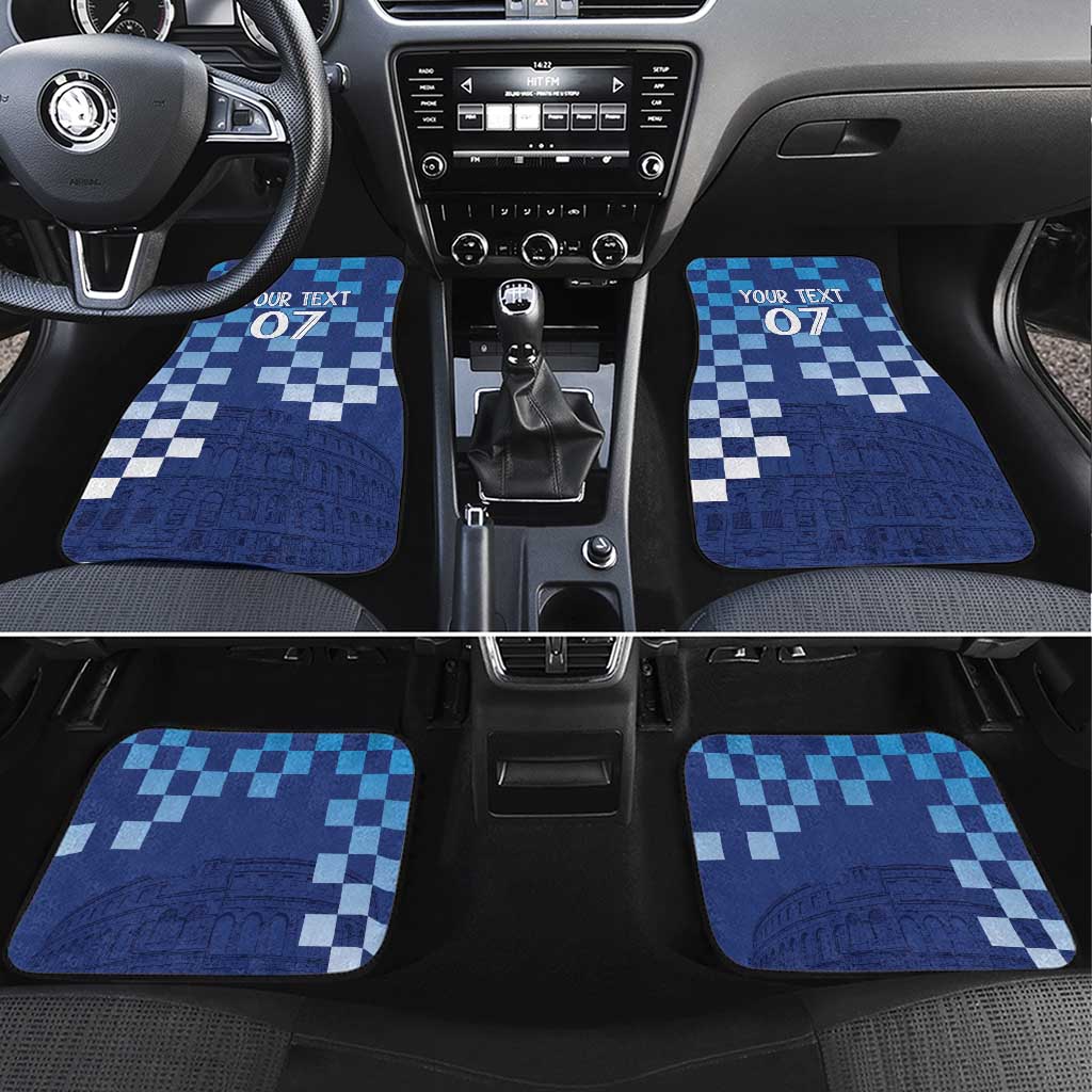 Croatia Football 2025 Custom Car Mats Blue Hrvatska Kockasti - Pula Arena