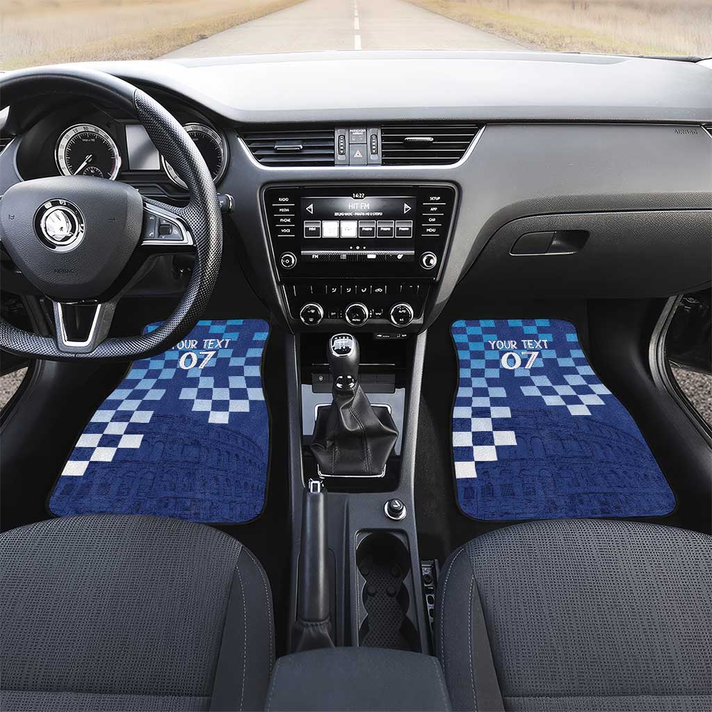 Croatia Football 2025 Custom Car Mats Blue Hrvatska Kockasti - Pula Arena
