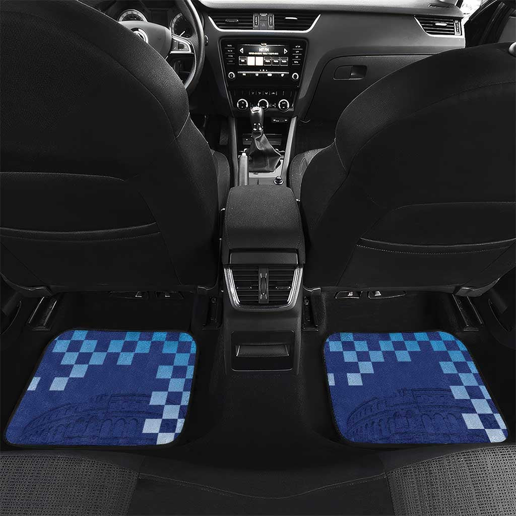 Croatia Football 2025 Custom Car Mats Blue Hrvatska Kockasti - Pula Arena