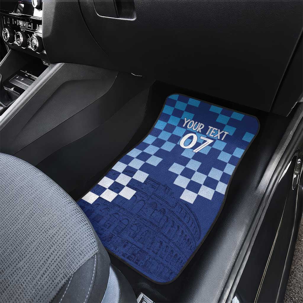 Croatia Football 2025 Custom Car Mats Blue Hrvatska Kockasti - Pula Arena