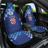 Croatia Football 2025 Custom Car Seat Cover Blue Hrvatska Kockasti - Pula Arena