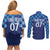 Croatia Football 2025 Custom Couples Matching Off Shoulder Short Dress and Long Sleeve Button Shirt Blue Hrvatska Kockasti - Pula Arena