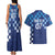 Croatia Football 2025 Custom Couples Matching Tank Maxi Dress and Hawaiian Shirt Blue Hrvatska Kockasti - Pula Arena