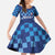 Croatia Football 2025 Custom Family Matching Off Shoulder Maxi Dress and Hawaiian Shirt Blue Hrvatska Kockasti - Pula Arena