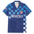 Croatia Football 2025 Custom Family Matching Summer Maxi Dress and Hawaiian Shirt Blue Hrvatska Kockasti - Pula Arena