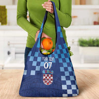 Croatia Football 2025 Custom Grocery Bag Blue Hrvatska Kockasti - Pula Arena