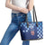 Croatia Football 2025 Custom Leather Tote Bag Blue Hrvatska Kockasti - Pula Arena