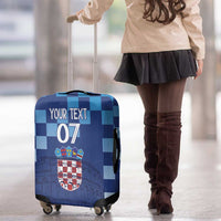 Croatia Football 2025 Custom Luggage Cover Blue Hrvatska Kockasti - Pula Arena